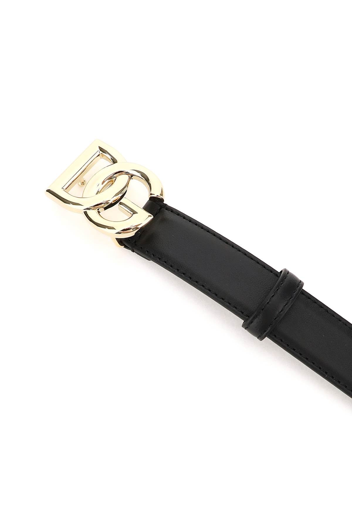 DOLCE & GABBANA Logo Leather Belt - 2.5CM Width