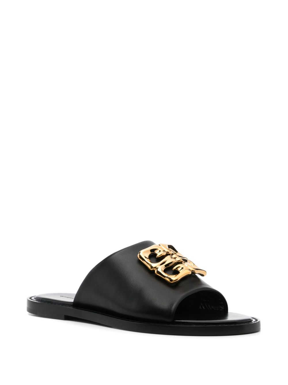 GIVENCHY Leather 4G Liquid Flat Slippers for Women