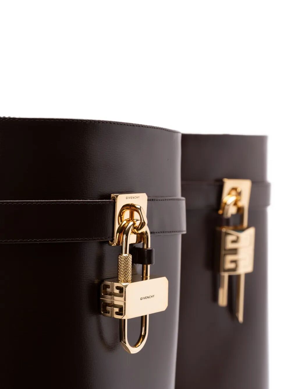GIVENCHY Leather Shark Lock Boots 90MM