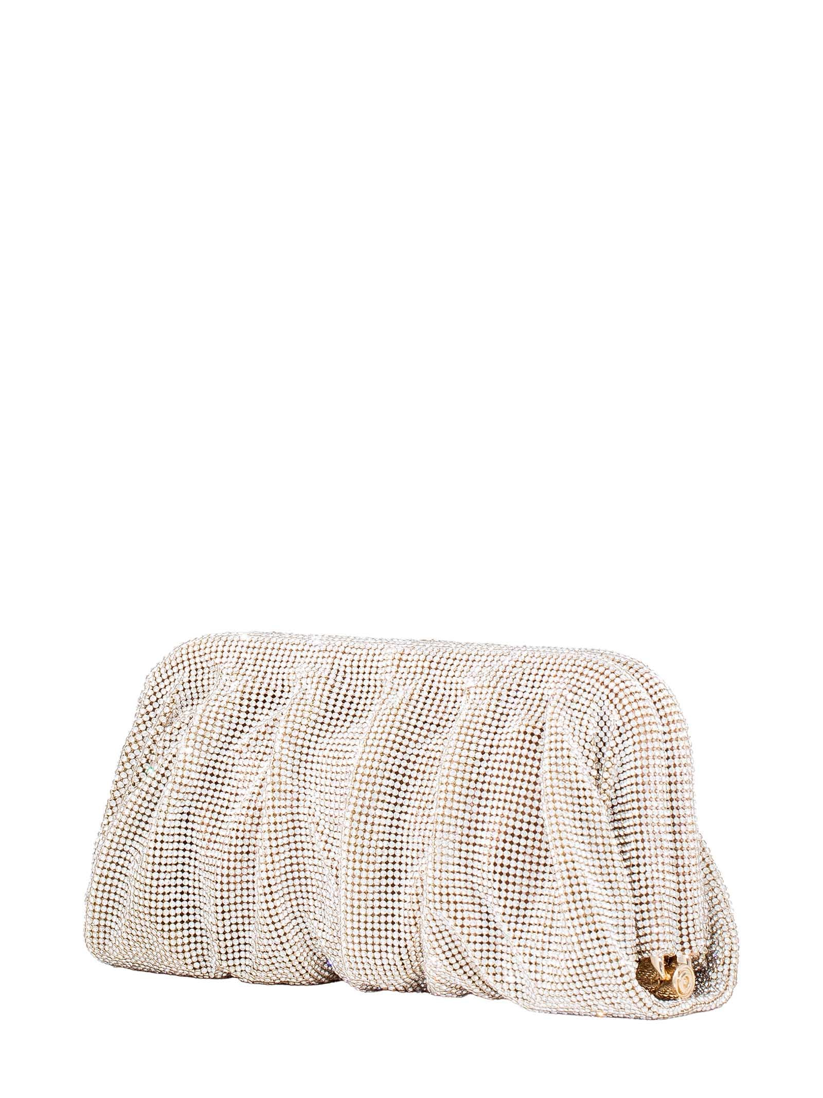 BENEDETTA BRUZZICHES Elegant Mini Handbag with Rhinestone Accent