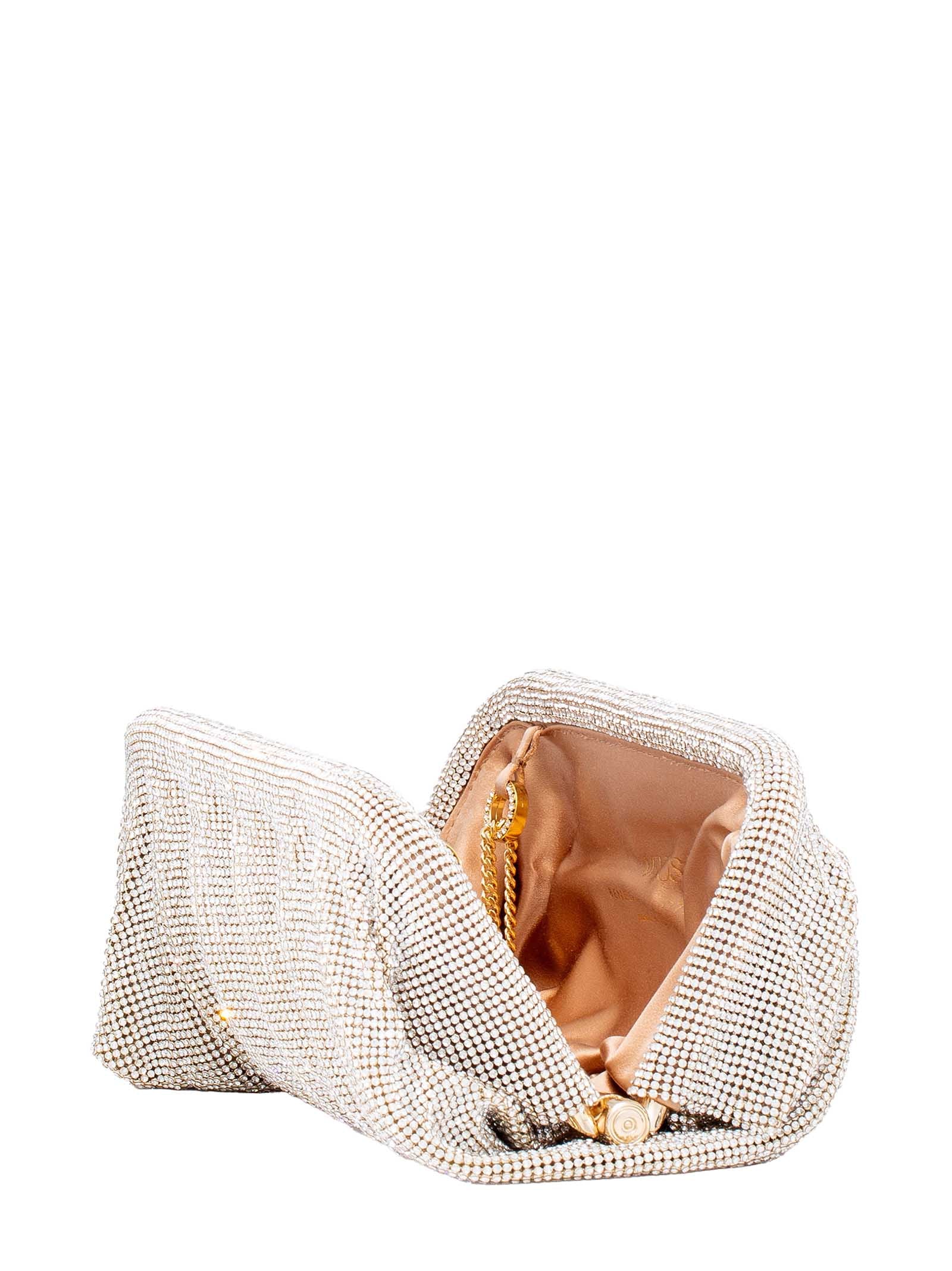 BENEDETTA BRUZZICHES Elegant Mini Handbag with Rhinestone Accent