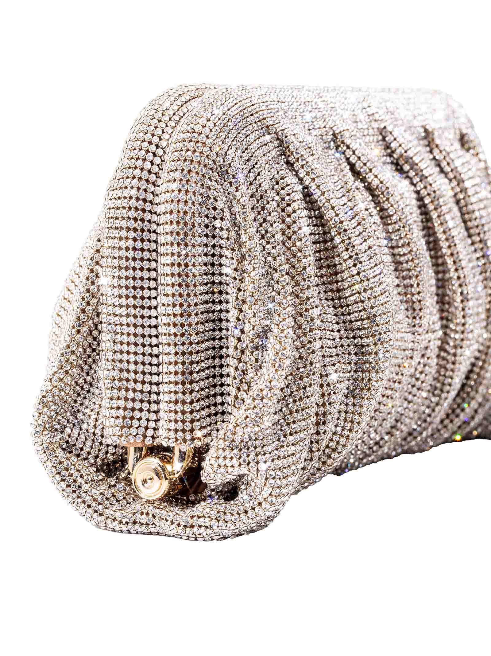 BENEDETTA BRUZZICHES Elegant Mini Handbag with Rhinestone Accent