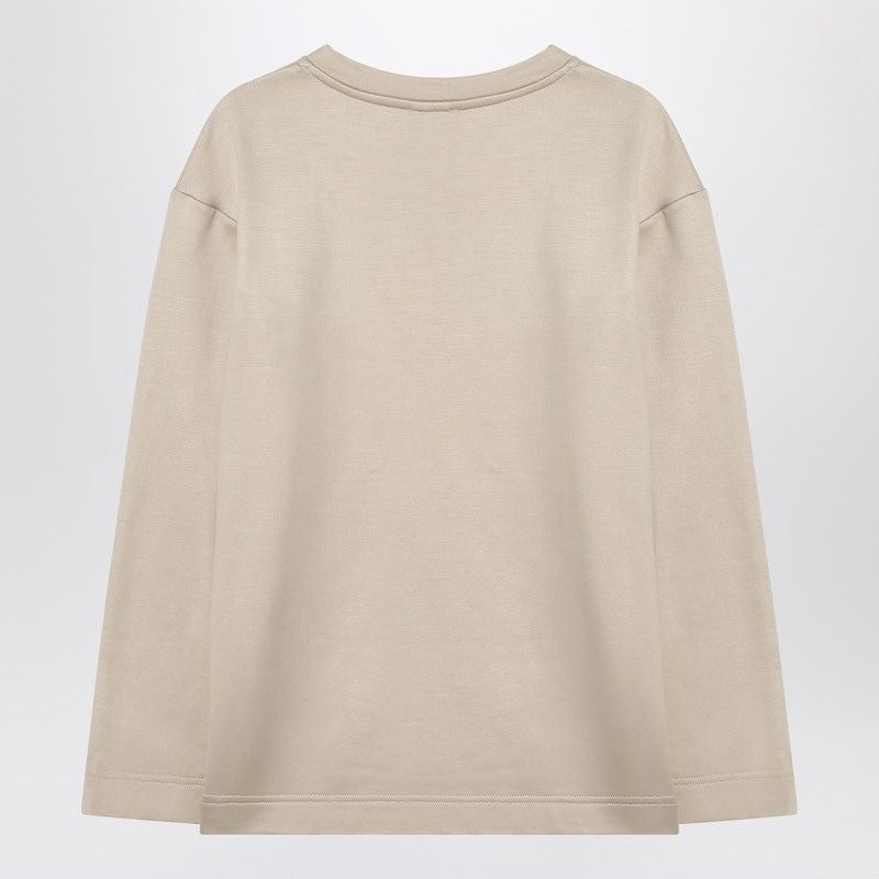 MAX MARA Silk Blend Sweatshirt with Logo - FW25