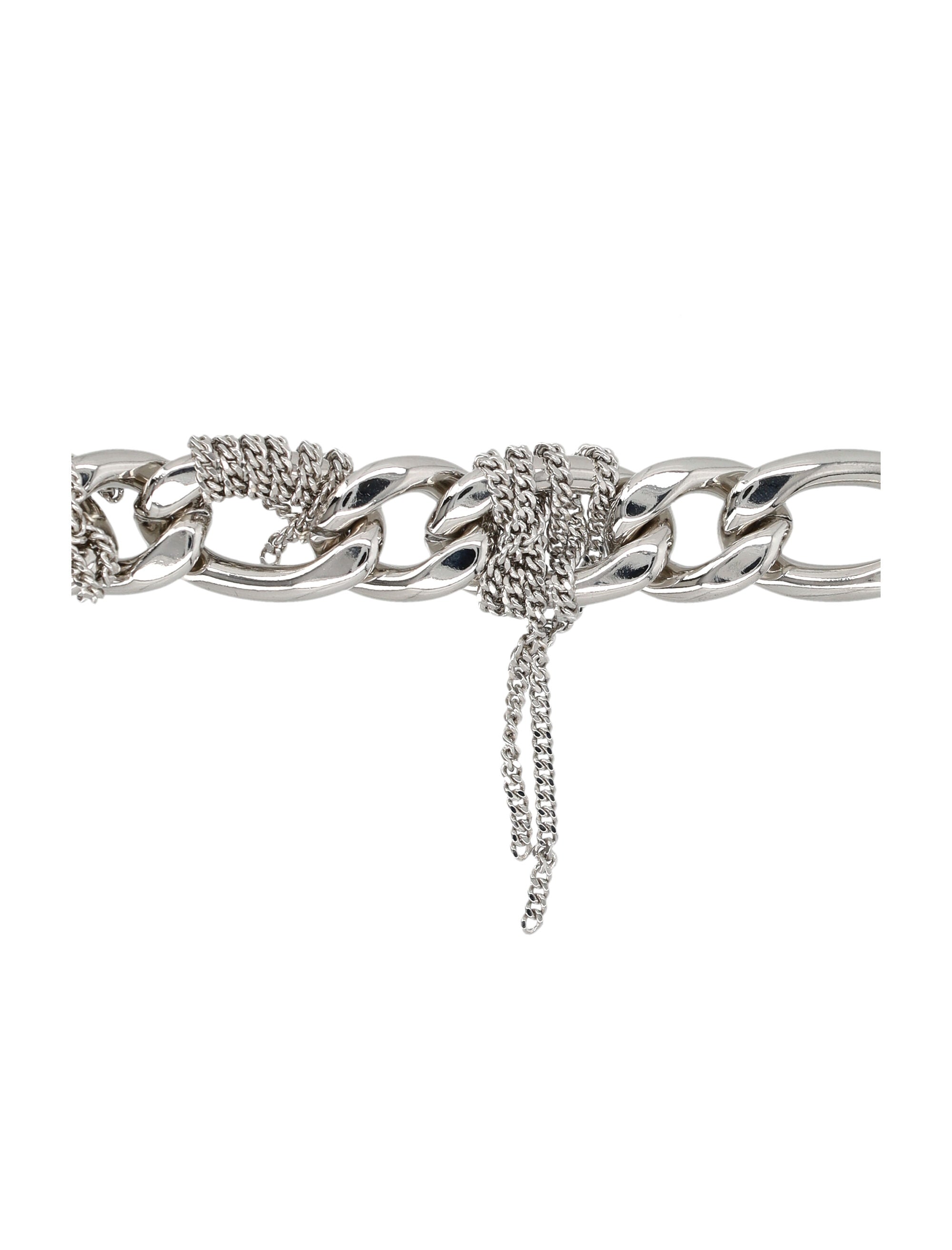 JUSTINE CLENQUET Betty Chunky Chain Choker with Thin Chain Details - 38 CM