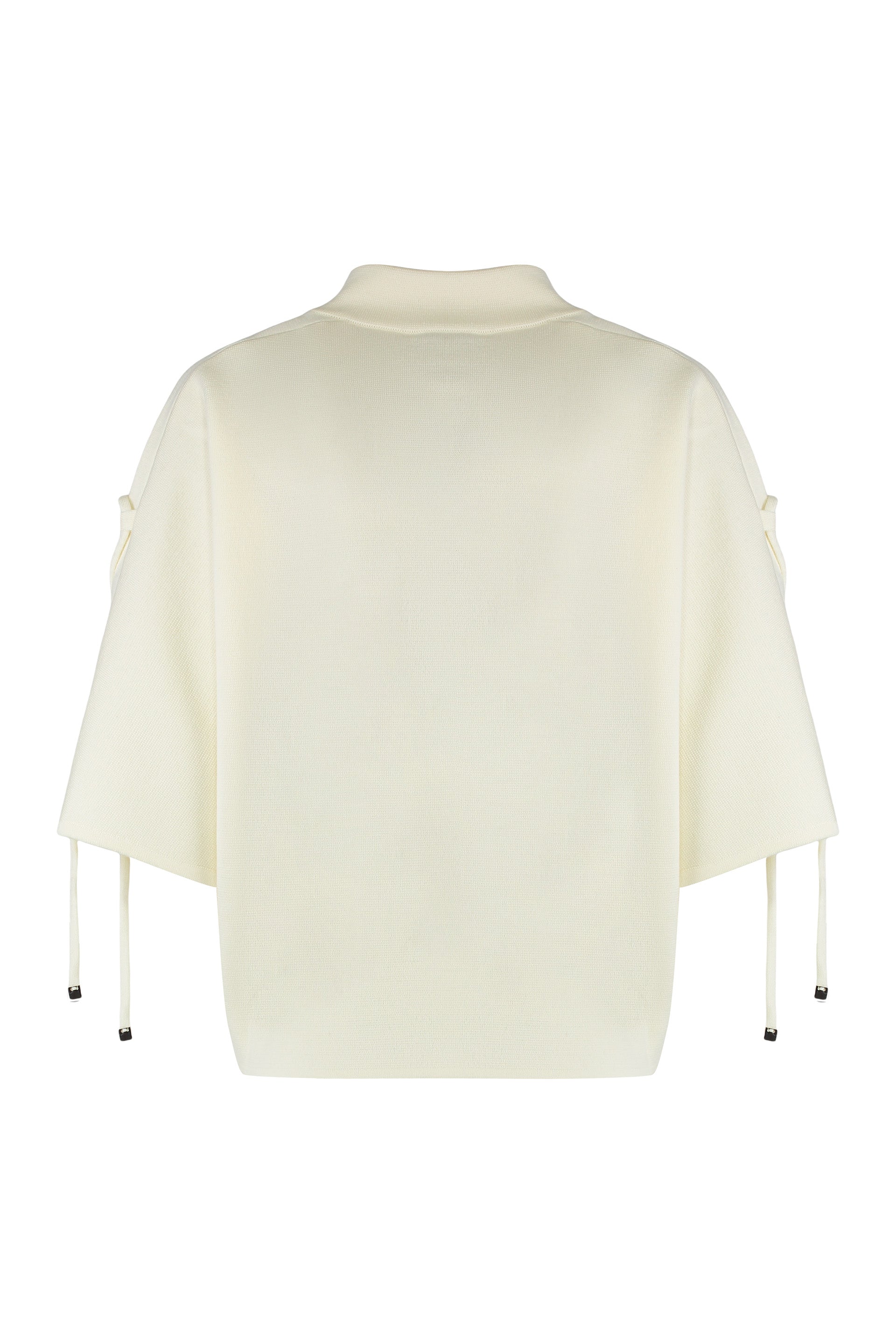 MAX MARA High Collar Short Sleeve Wool Sweater