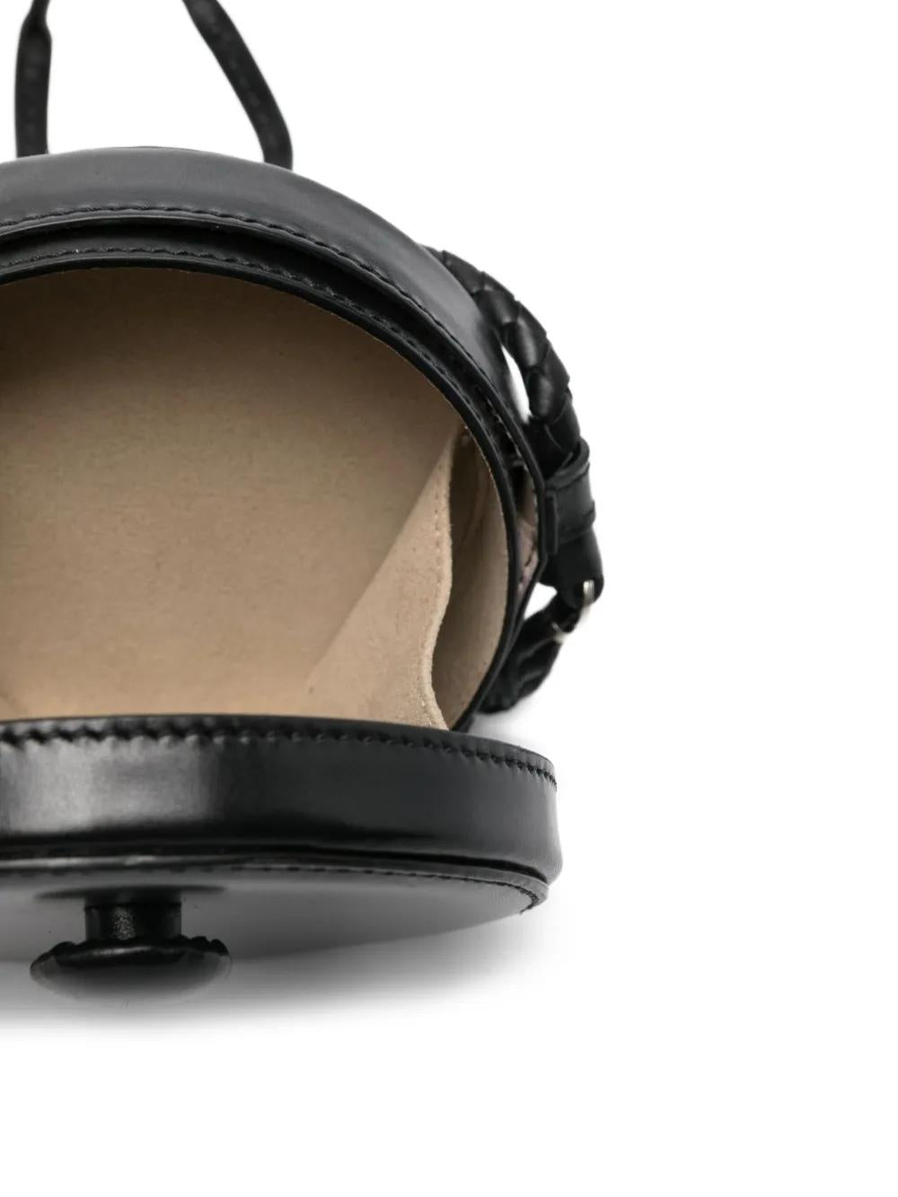 ISABEL MARANT Round Design Mini Shoulder Handbag with Braided Strap and Tassel Detail