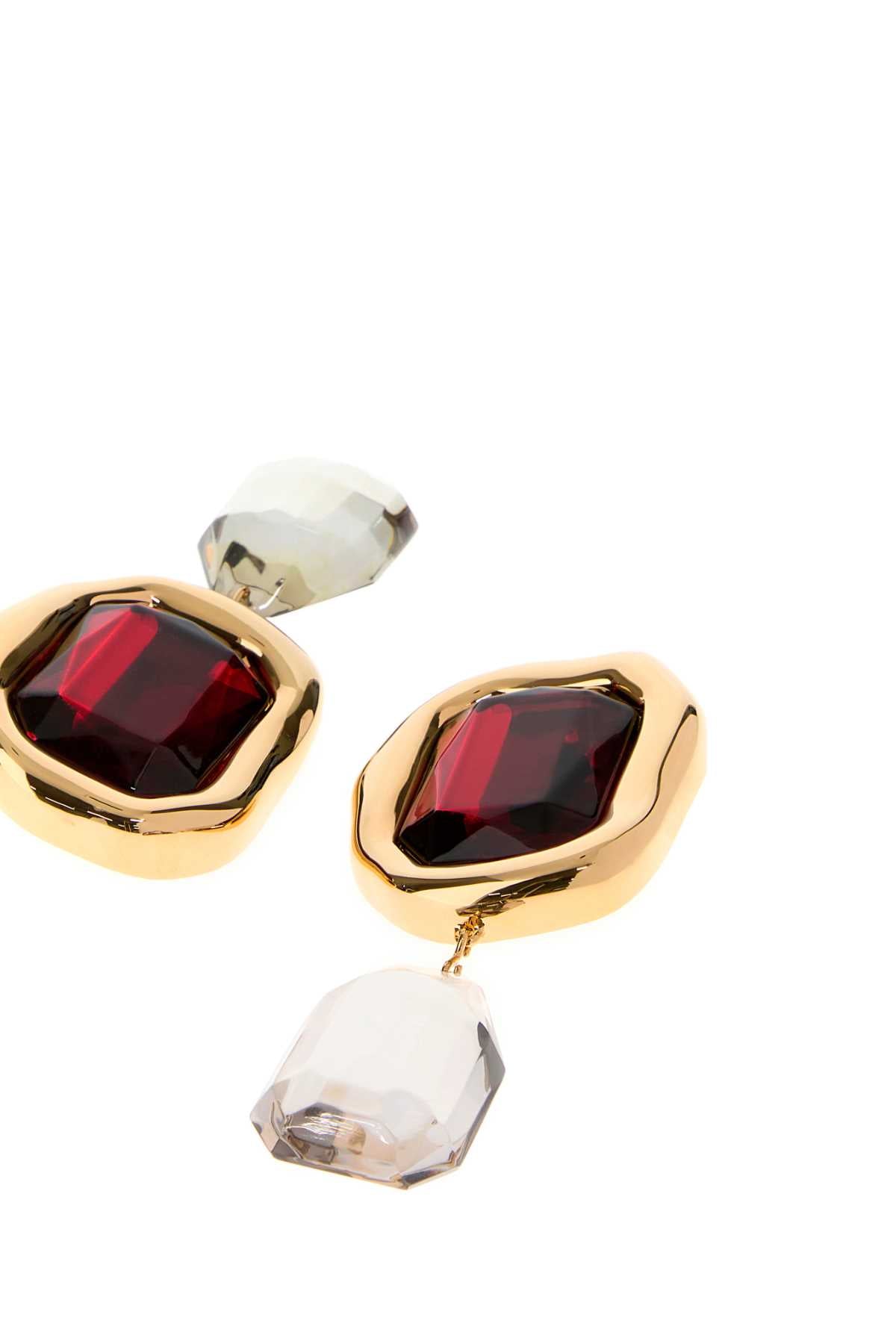 GIVENCHY Embellished Metal Sculptural Crystal Earrings