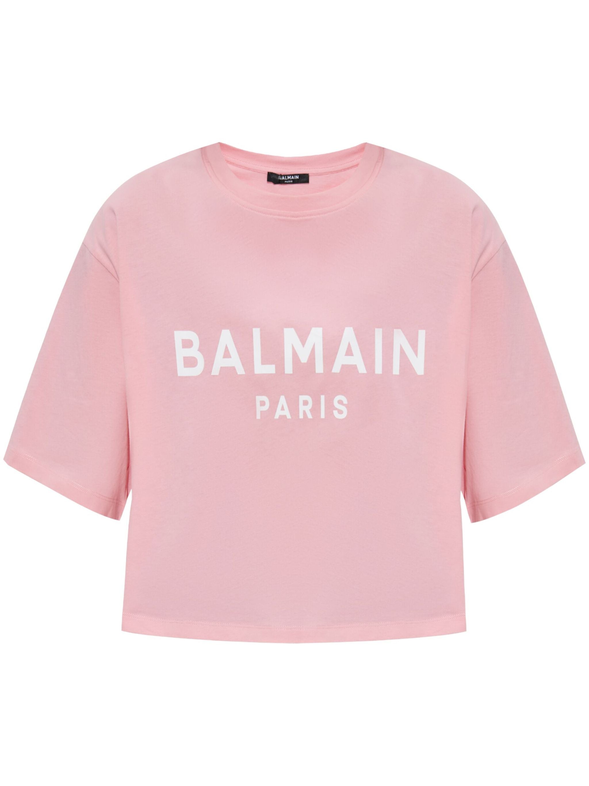 BALMAIN Cropped Mini Short Sleeve T-Shirt