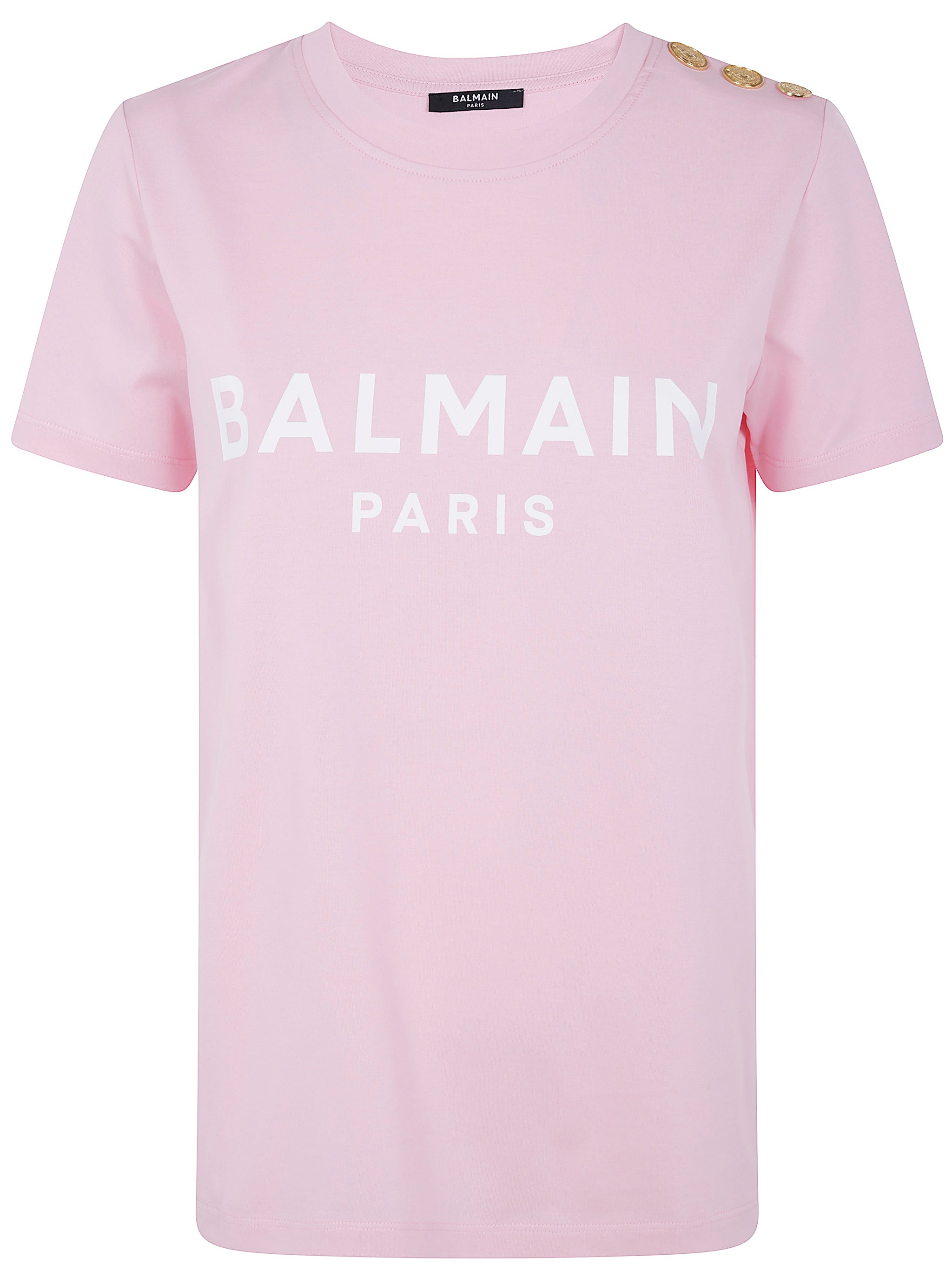 BALMAIN 3 Buttons Printed T-Shirt for Women