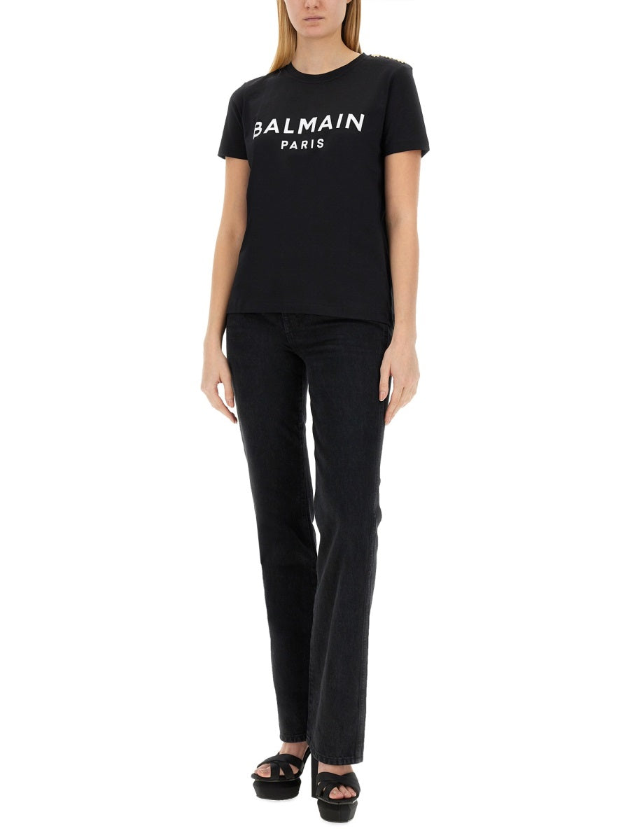 BALMAIN Logo T-Shirt - Regular Fit, Size S