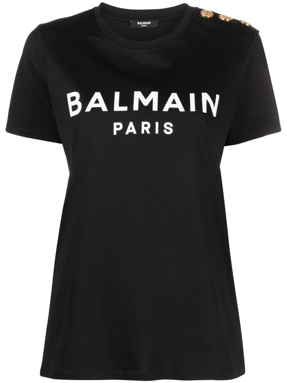 BALMAIN Logo Organic Cotton T-Shirt