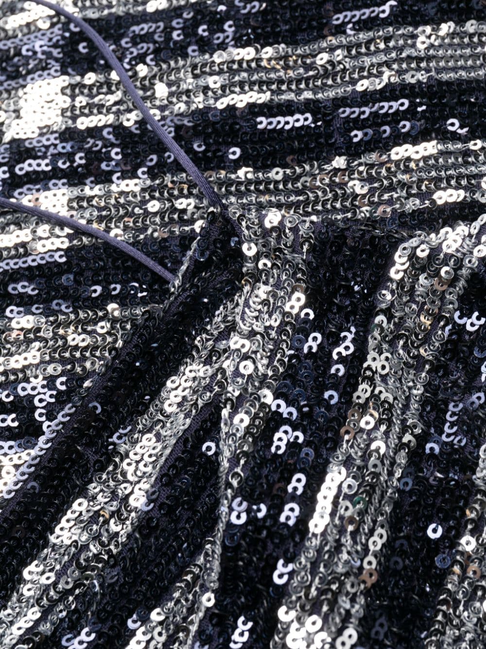 BALMAIN Mini Cowl Neck Glitter Short Dress