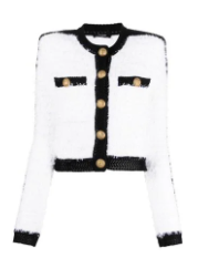 BALMAIN Polyamide Viscose Mini Jacket