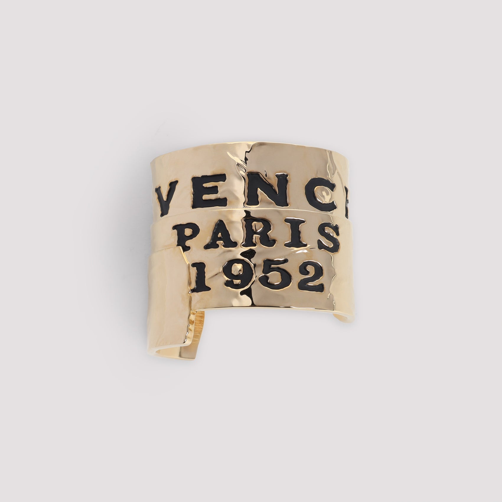 GIVENCHY Tape-Style Golden Cuff Brass Bracelet