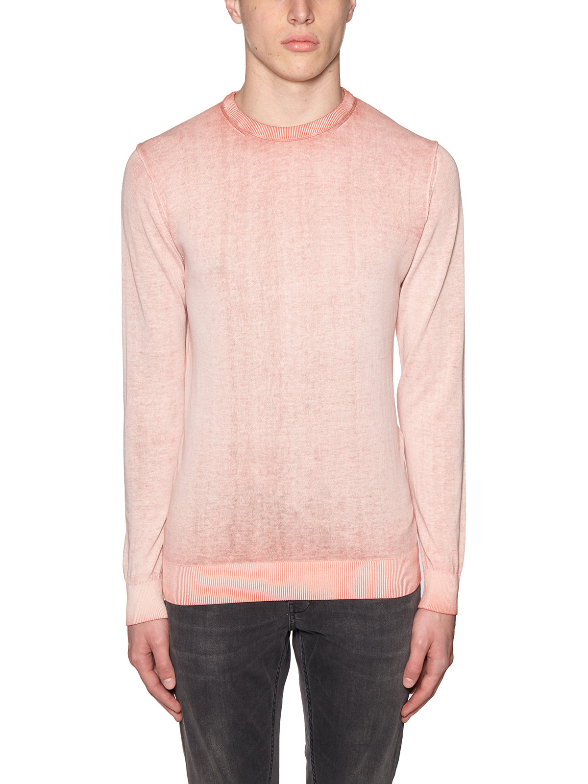 DANIELE ALESSANDRINI Men's Cotton Crew Neck Sweater - Size 48