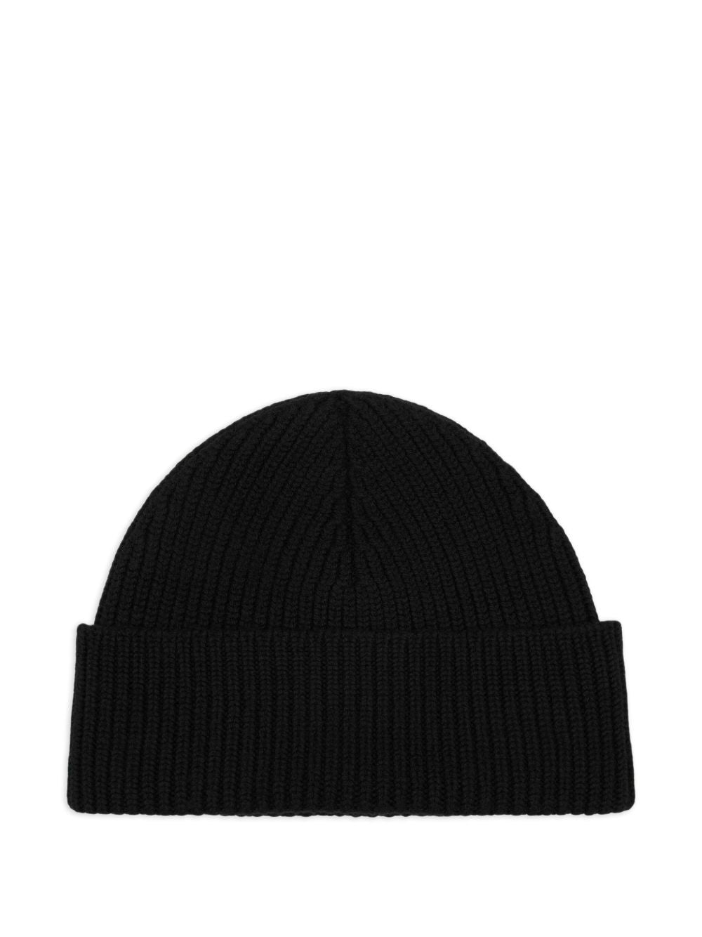 AMI PARIS Wool Ribbed Knit Beanie with Signature Monogram Motif