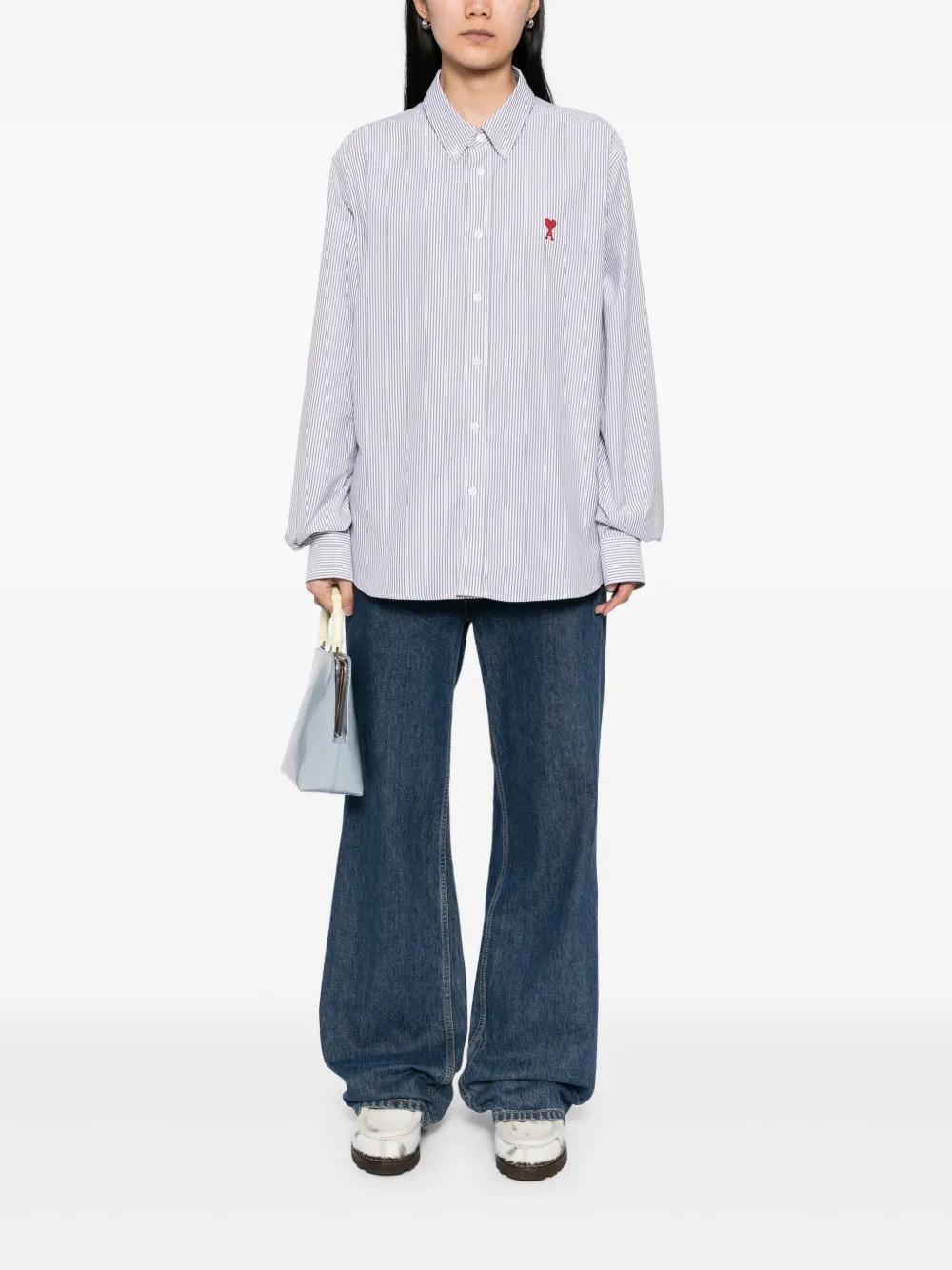 AMI PARIS Striped Button-Front Shirt for Men