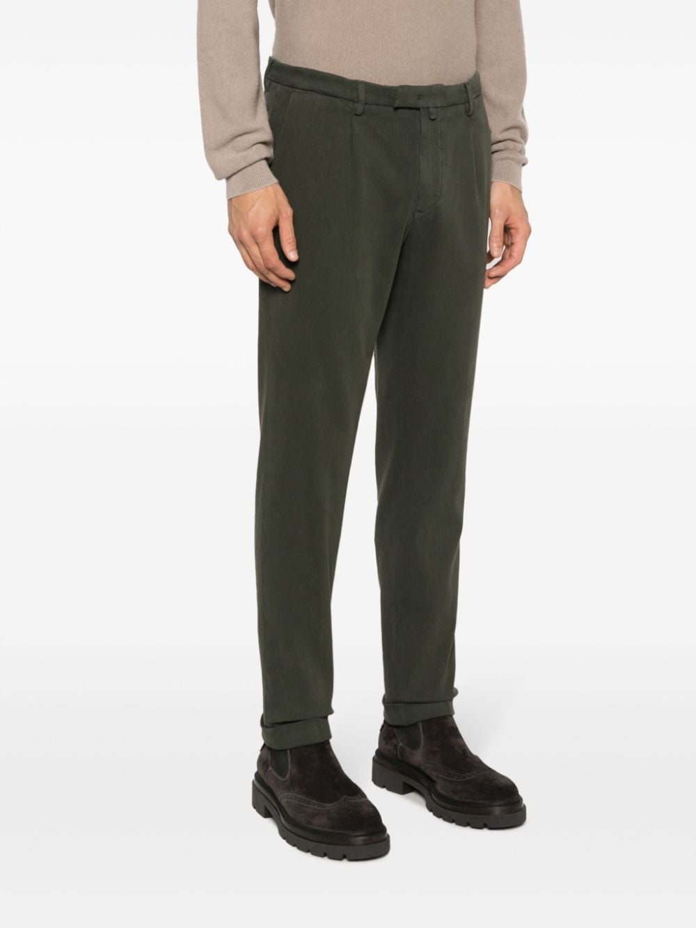 BRIGLIA 1949 Stretch-Corduroy Tapered Trousers for Men