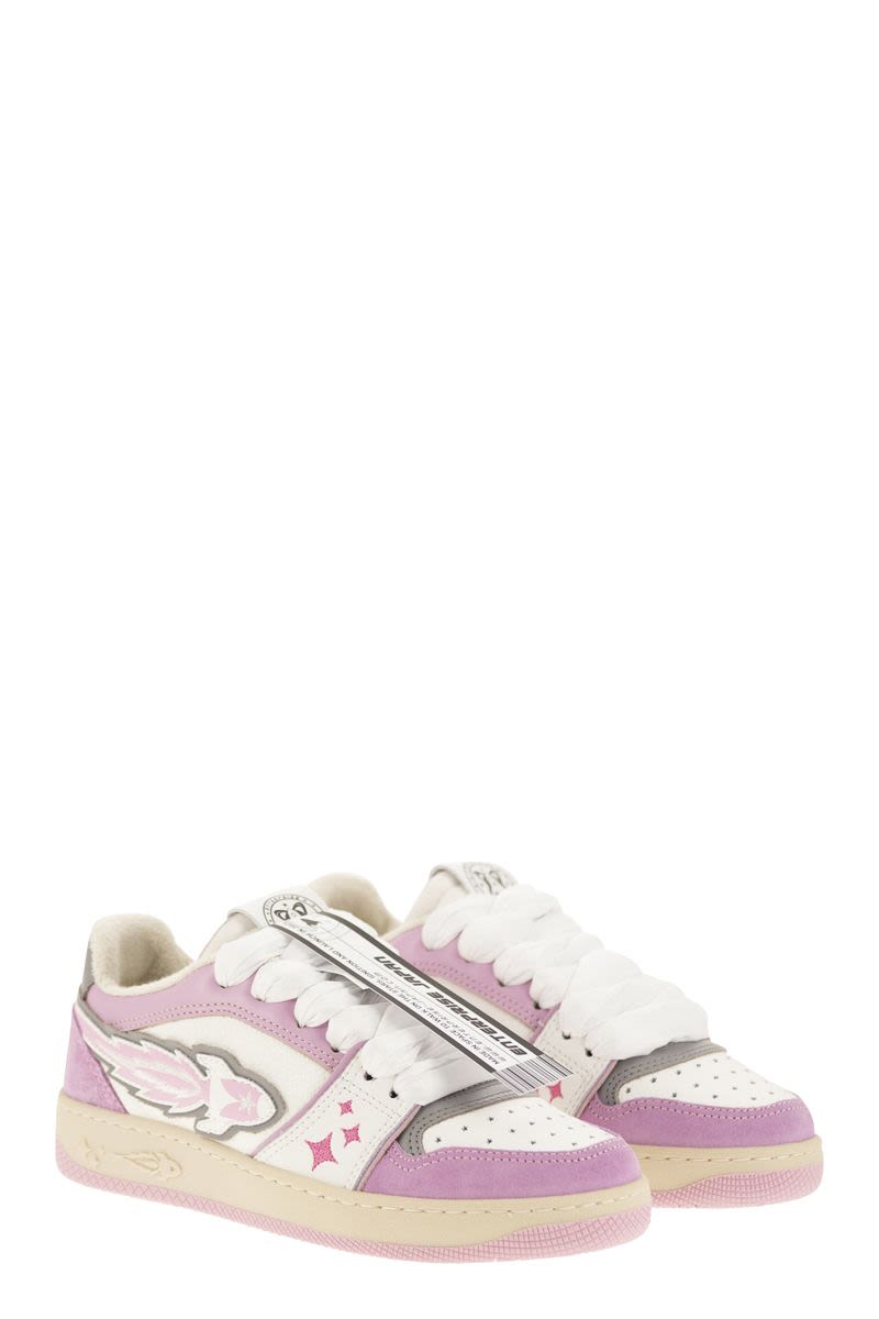 JAPAN ENTERPRISE Egg Rocket Leather Trainers - Women's