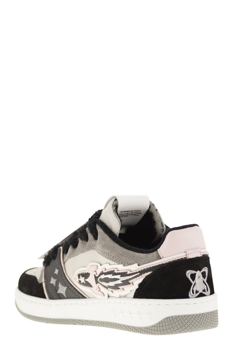 JAPAN ENTERPRISE Egg Rocket Leather Trainers - Lace-Up Comfort