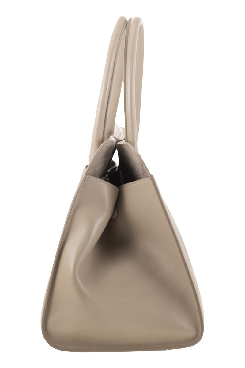 FABIANA FILIPPI Large Handbag with Metallic Accessory - FW25