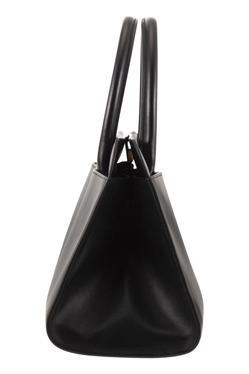 FABIANA FILIPPI Medium Handbag with Metallic Accessory - FW25