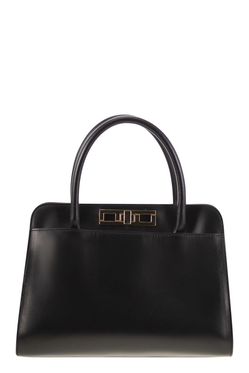 FABIANA FILIPPI Medium Handbag with Metallic Accessory - FW25