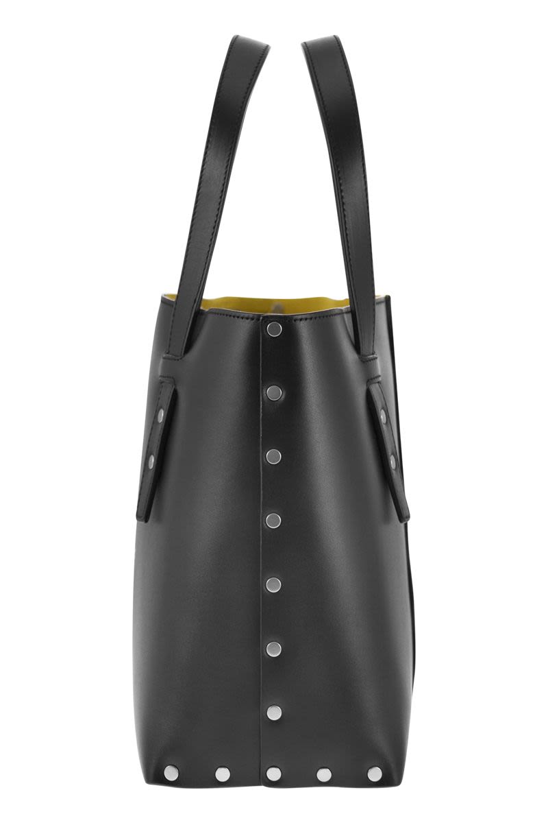 FABIANA FILIPPI Versatile Mini Studded Leather Tote Handbag