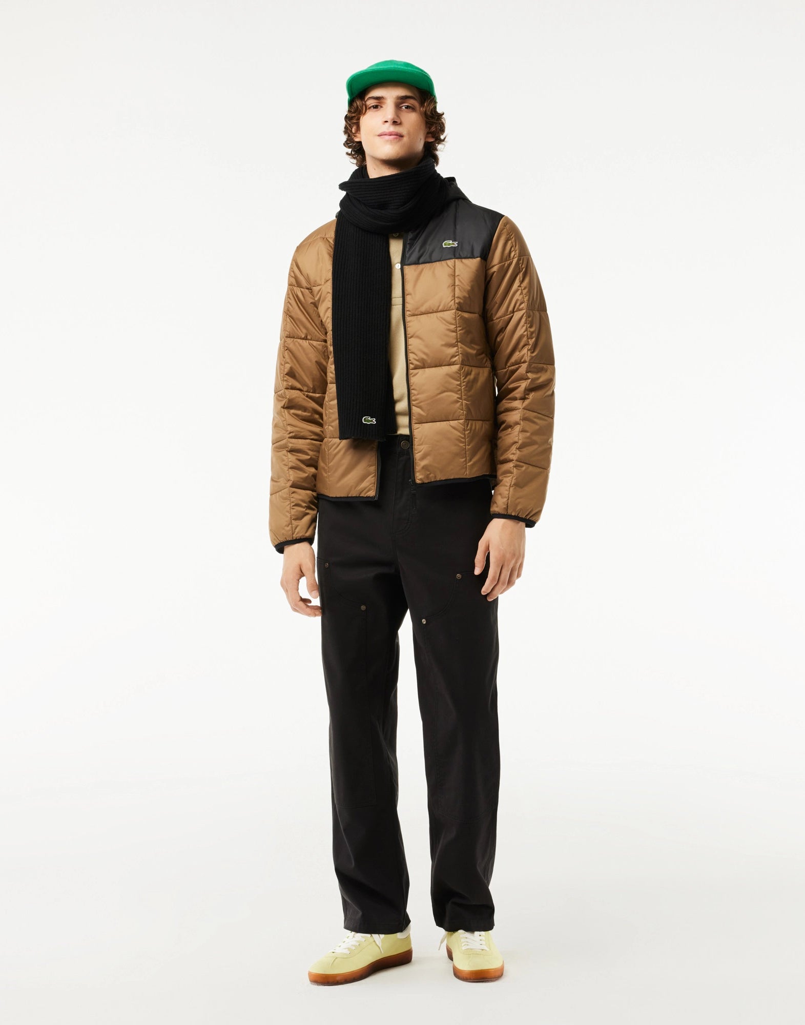 LACOSTE Waterproof Colour-Block Puffer Jacket for Men