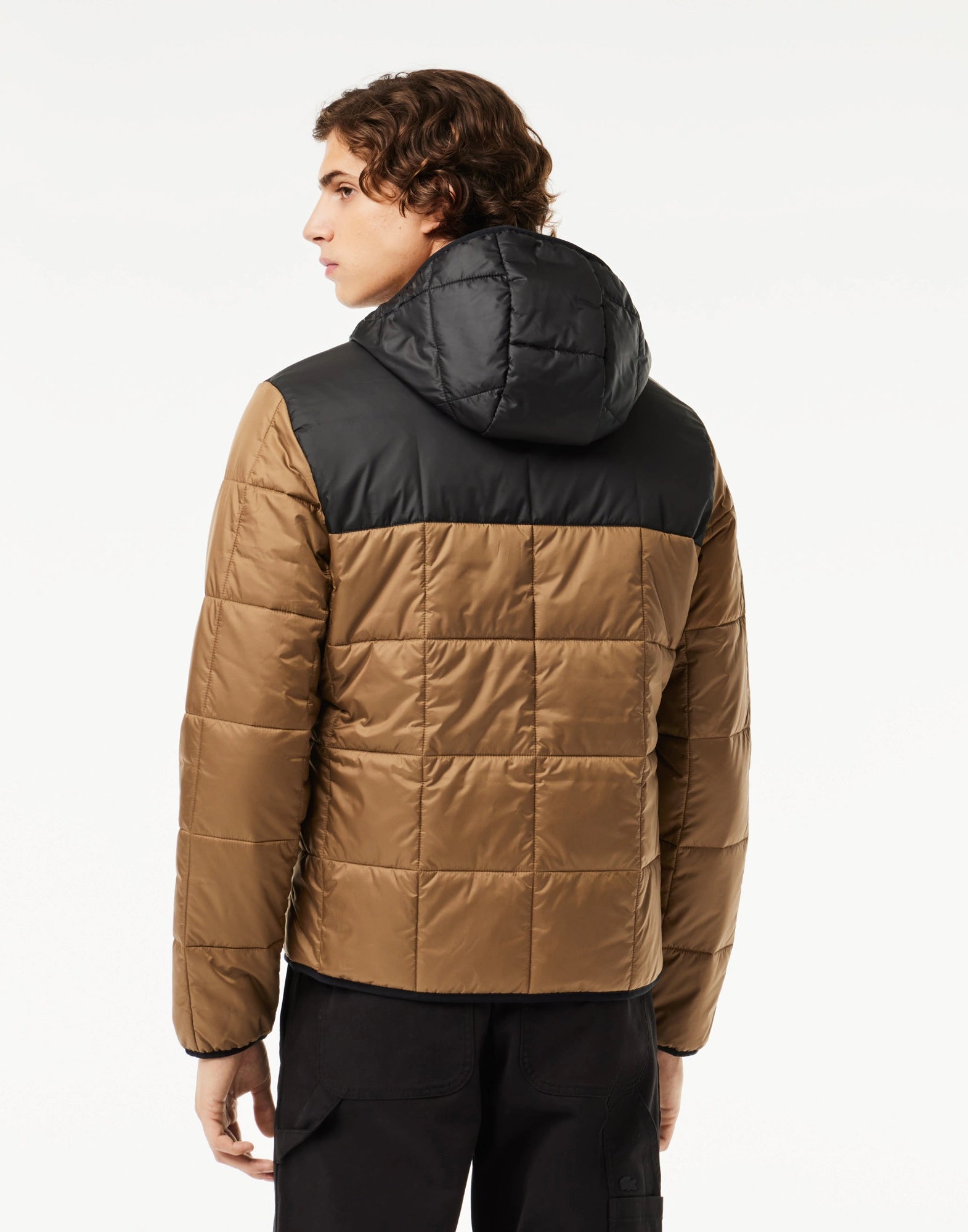 LACOSTE Waterproof Colour-Block Puffer Jacket for Men