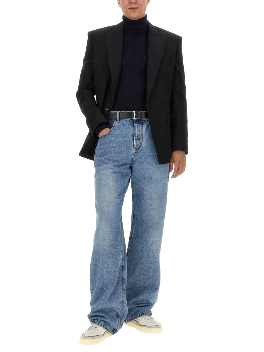 BALMAIN High Neck Mini Turtleneck Shirt