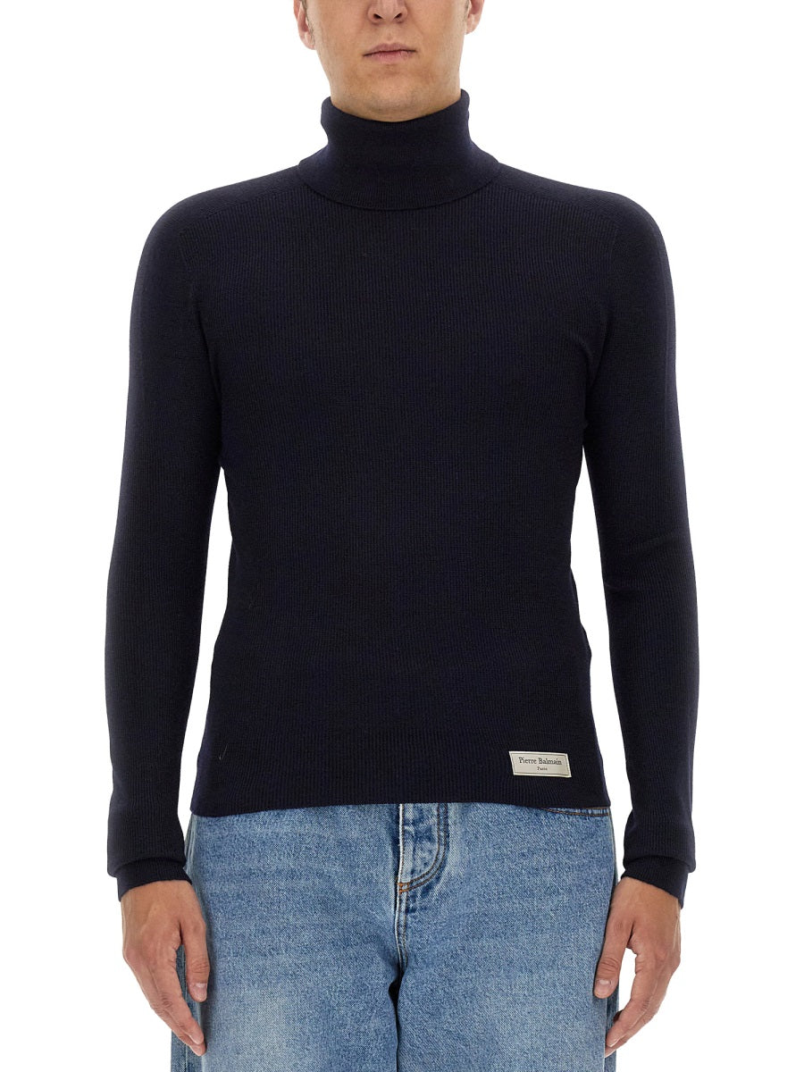 BALMAIN High Neck Mini Turtleneck Shirt
