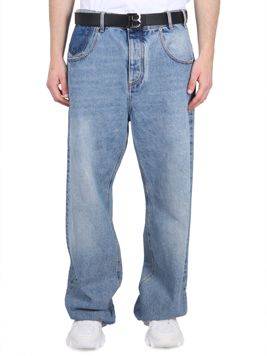 BALMAIN Men's Loose Fit Jeans
