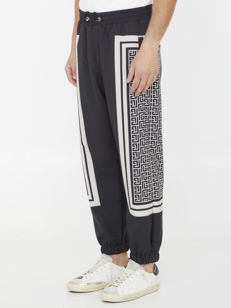 BALMAIN Monogram Scarf Track Pants