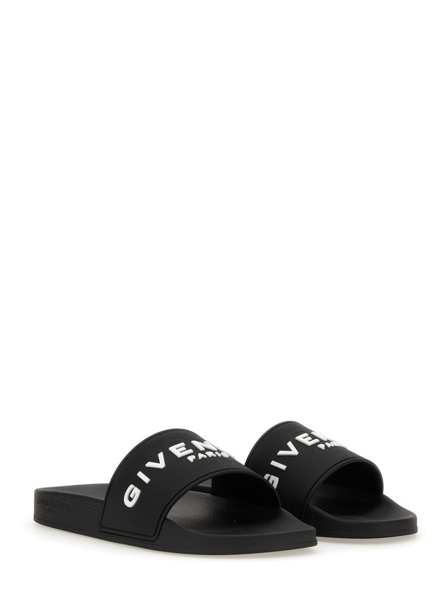 GIVENCHY Stylish Slide Sandals with Logo - 3 cm Rubber Sole