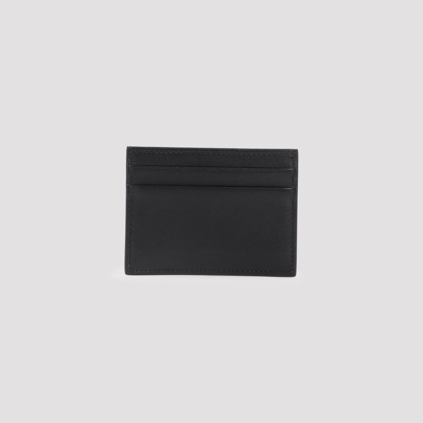 DOLCE & GABBANA Mini Leather Credit Card Holder with Metallic Logo