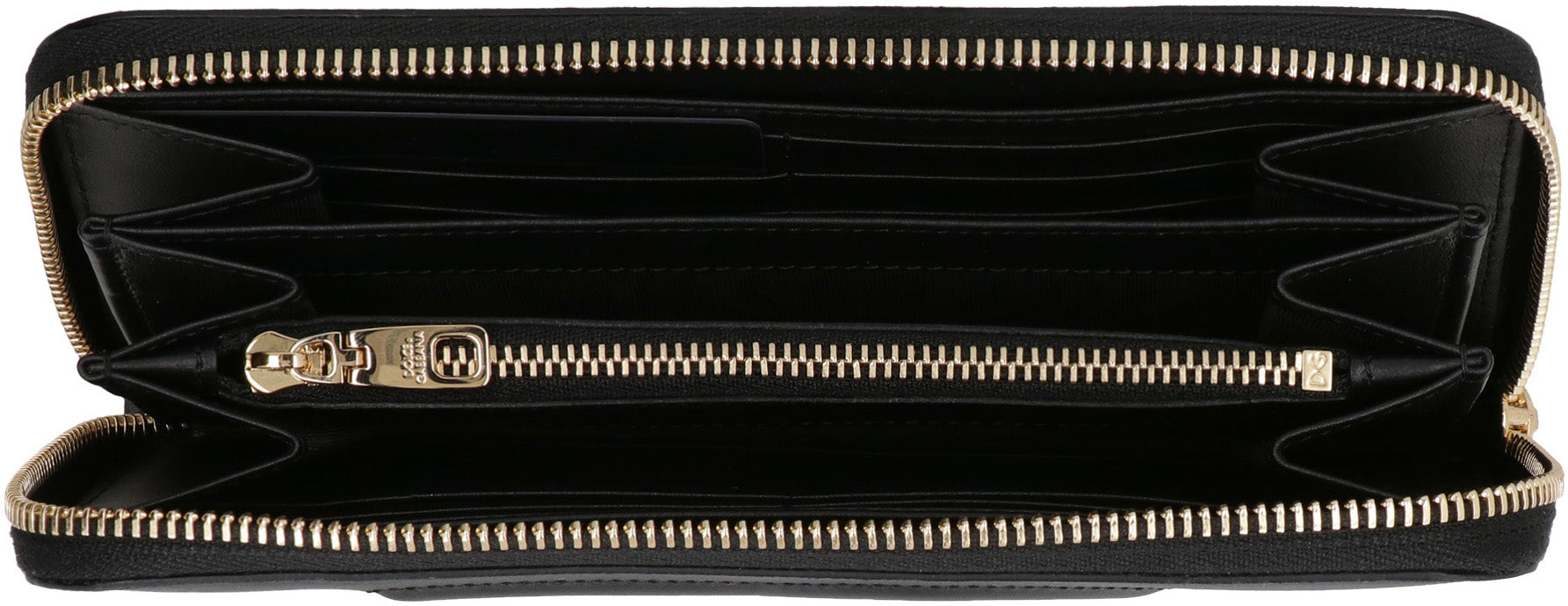 DOLCE & GABBANA Stylish Leather Zip-Around Wallet - 19 cm