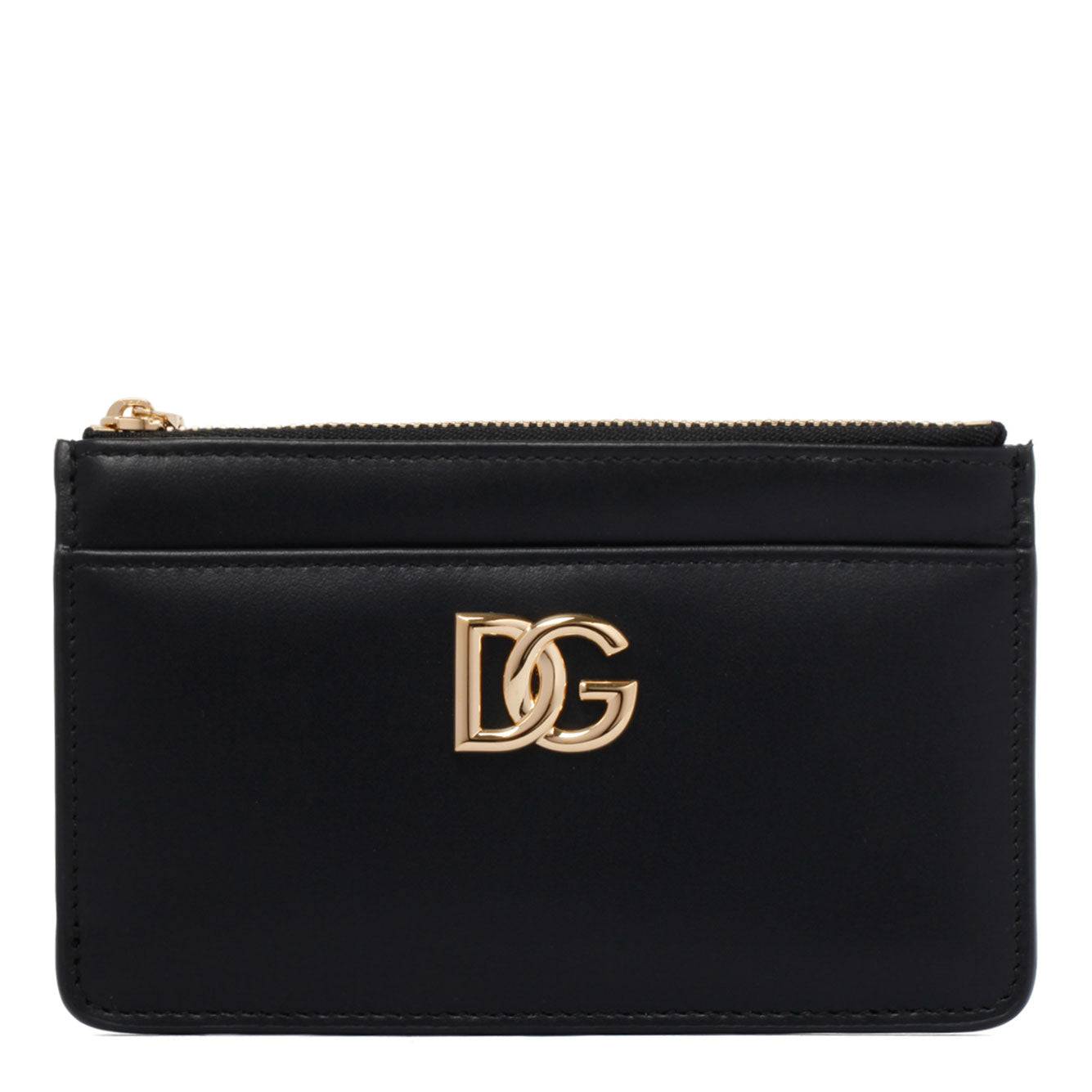 DOLCE & GABBANA Mini Leather Card Holder with DG Logo