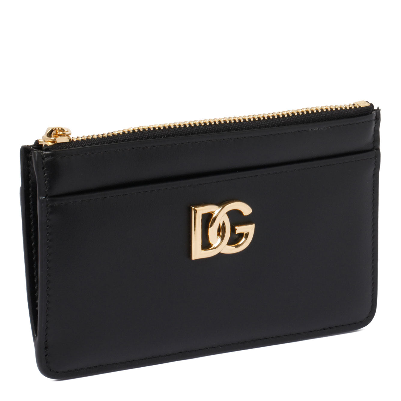 DOLCE & GABBANA Mini Leather Card Holder with DG Logo