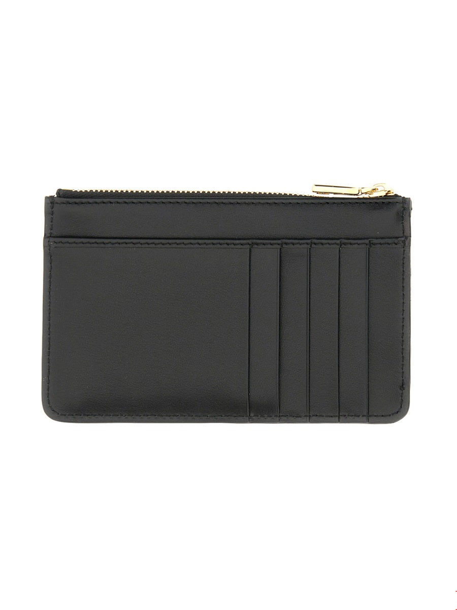 DOLCE & GABBANA Mini Leather Card Holder with DG Logo