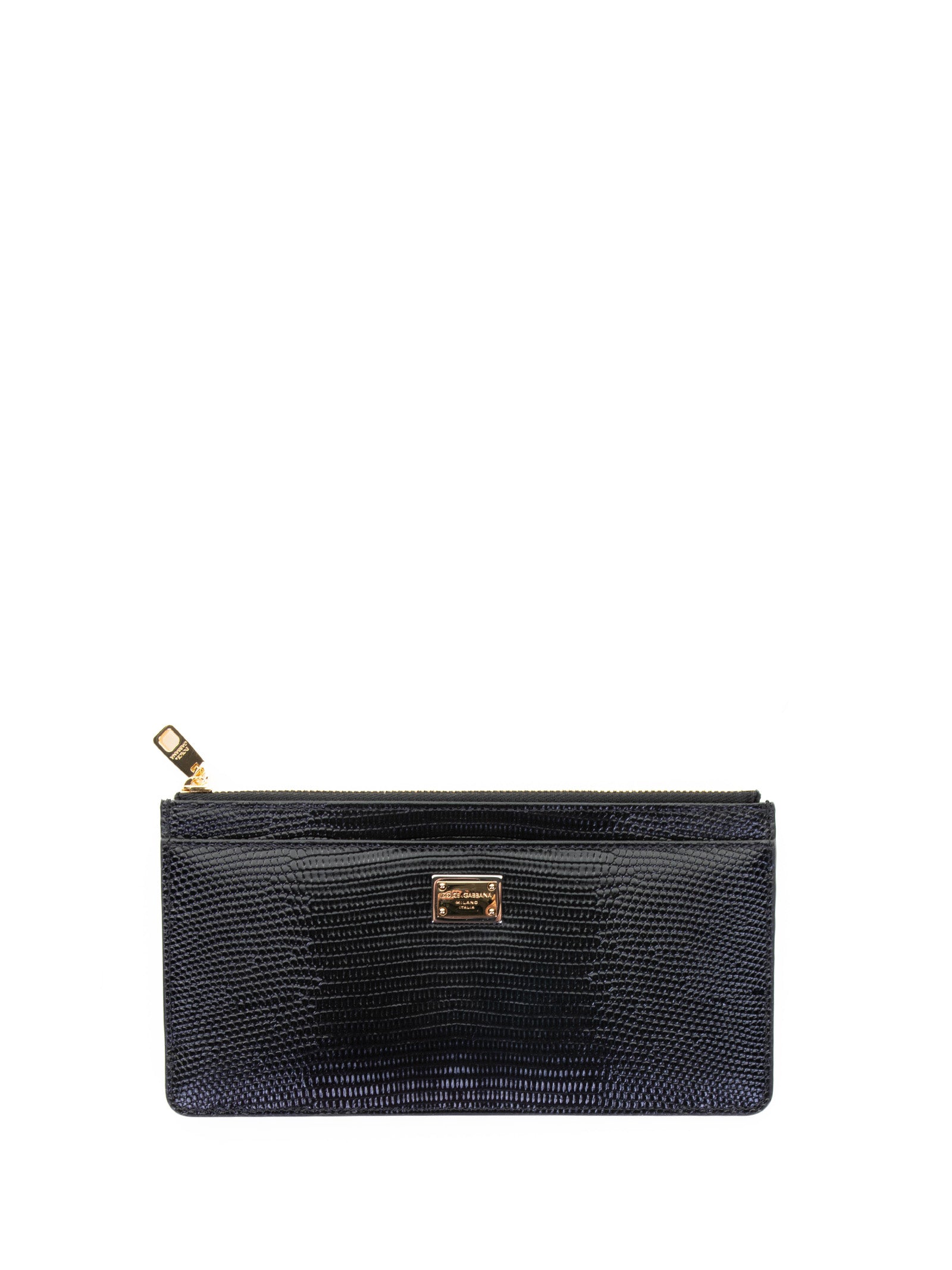 DOLCE & GABBANA Iguana-Printed Leather Mini Card Holder