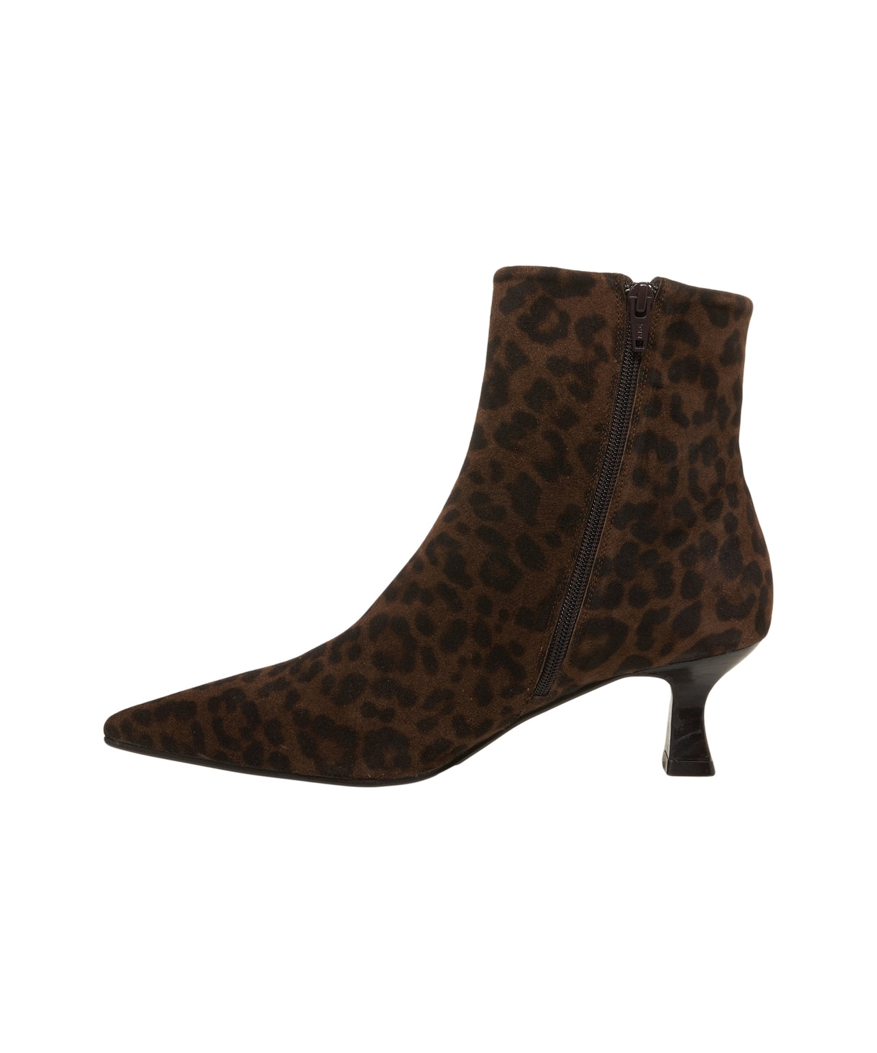 BILLI BI Chic Animal Print Ankle Boots with Kitten Heel