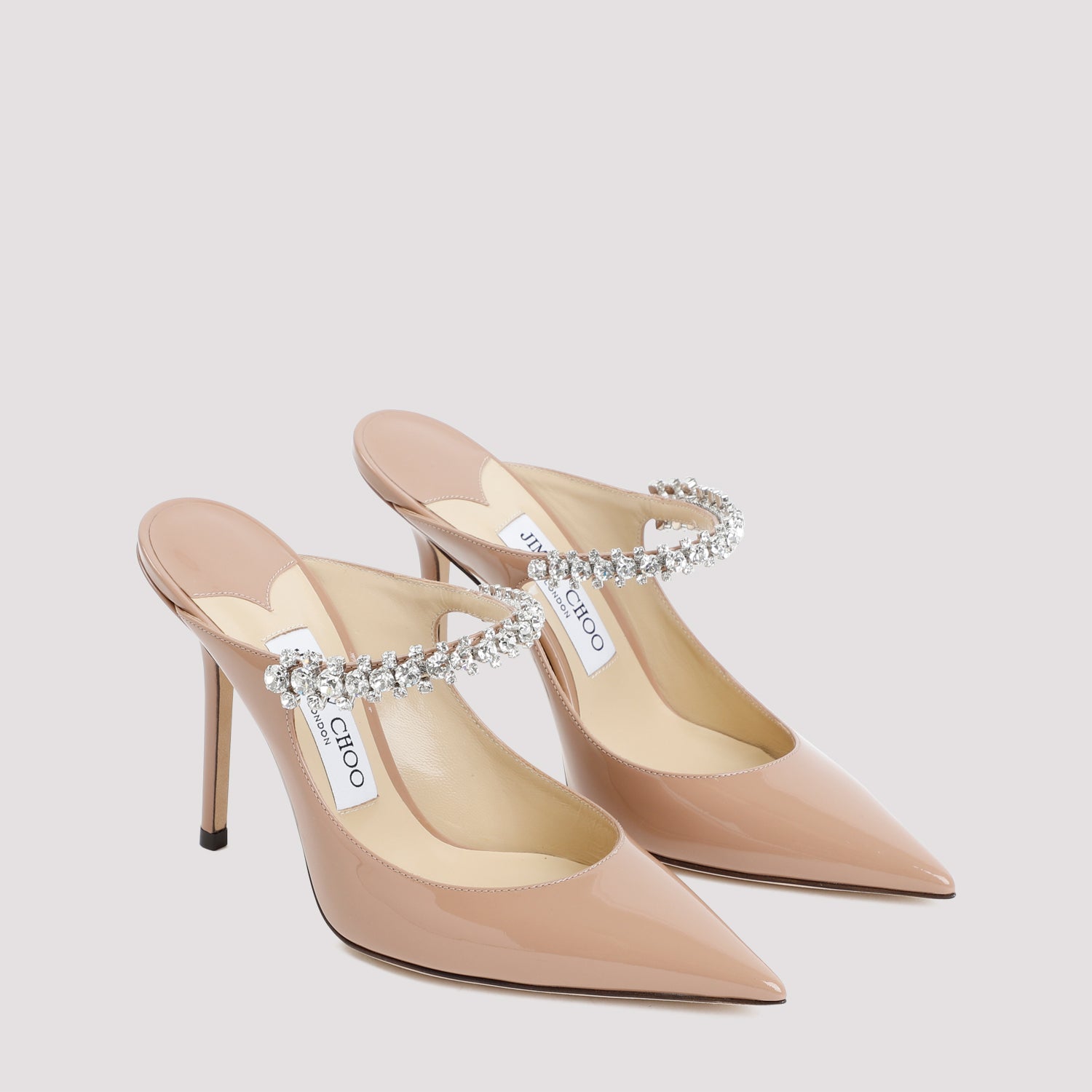 JIMMY CHOO Elegant 100 Patent Leather Sandals