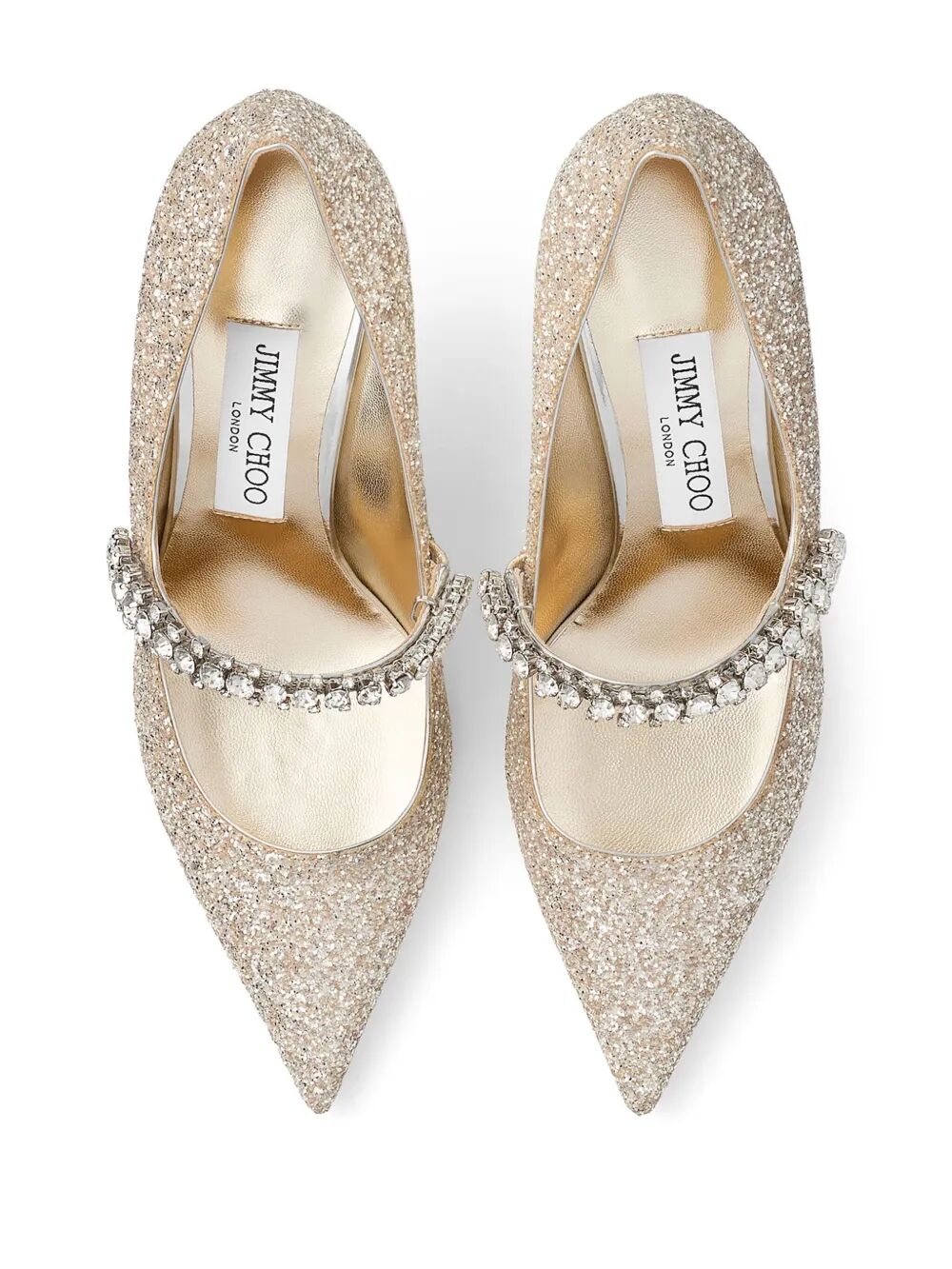 JIMMY CHOO Crystal Embellished 65mm Glitter Pumps