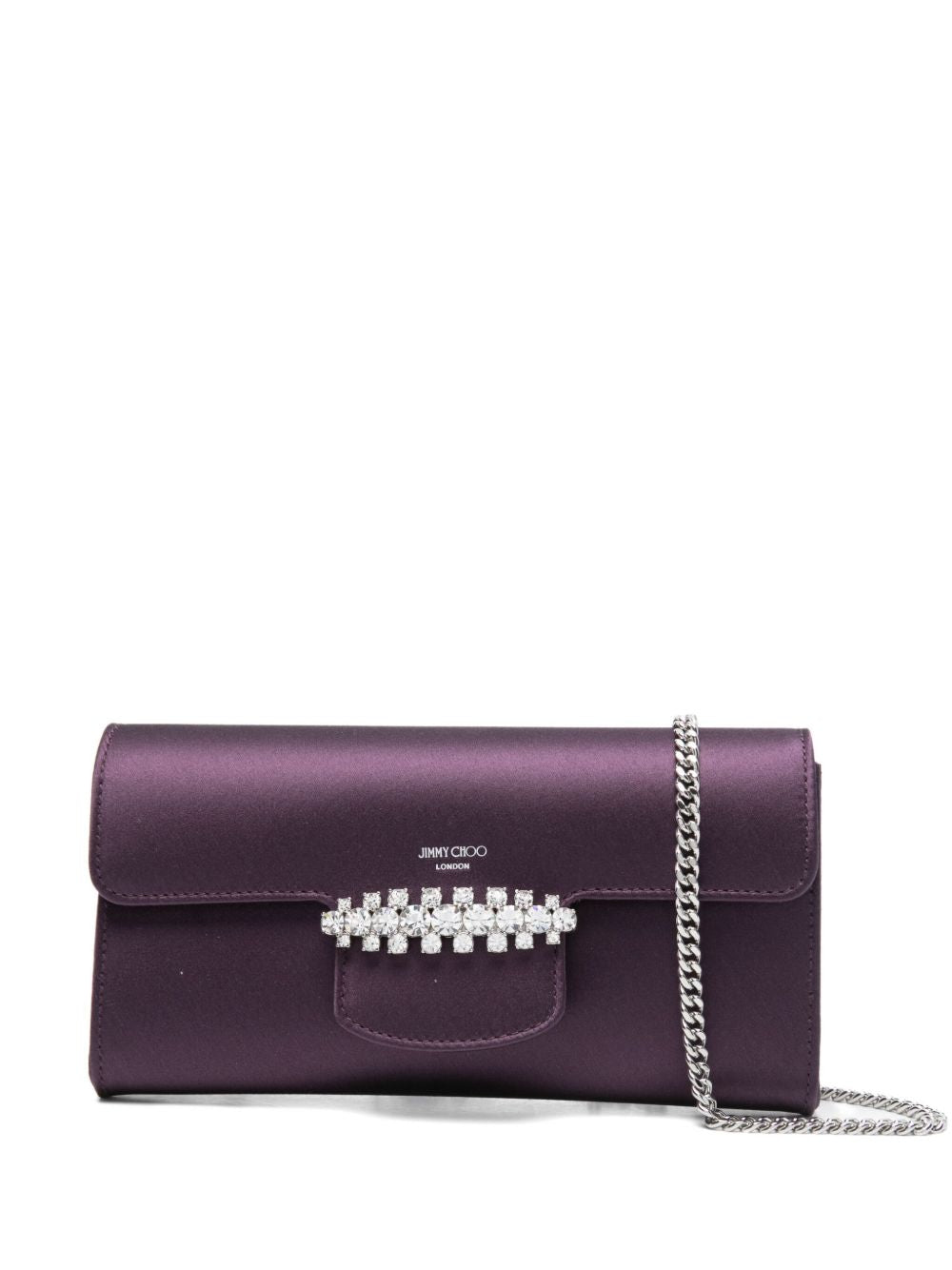 JIMMY CHOO Mini Satin Wallet on Chain
