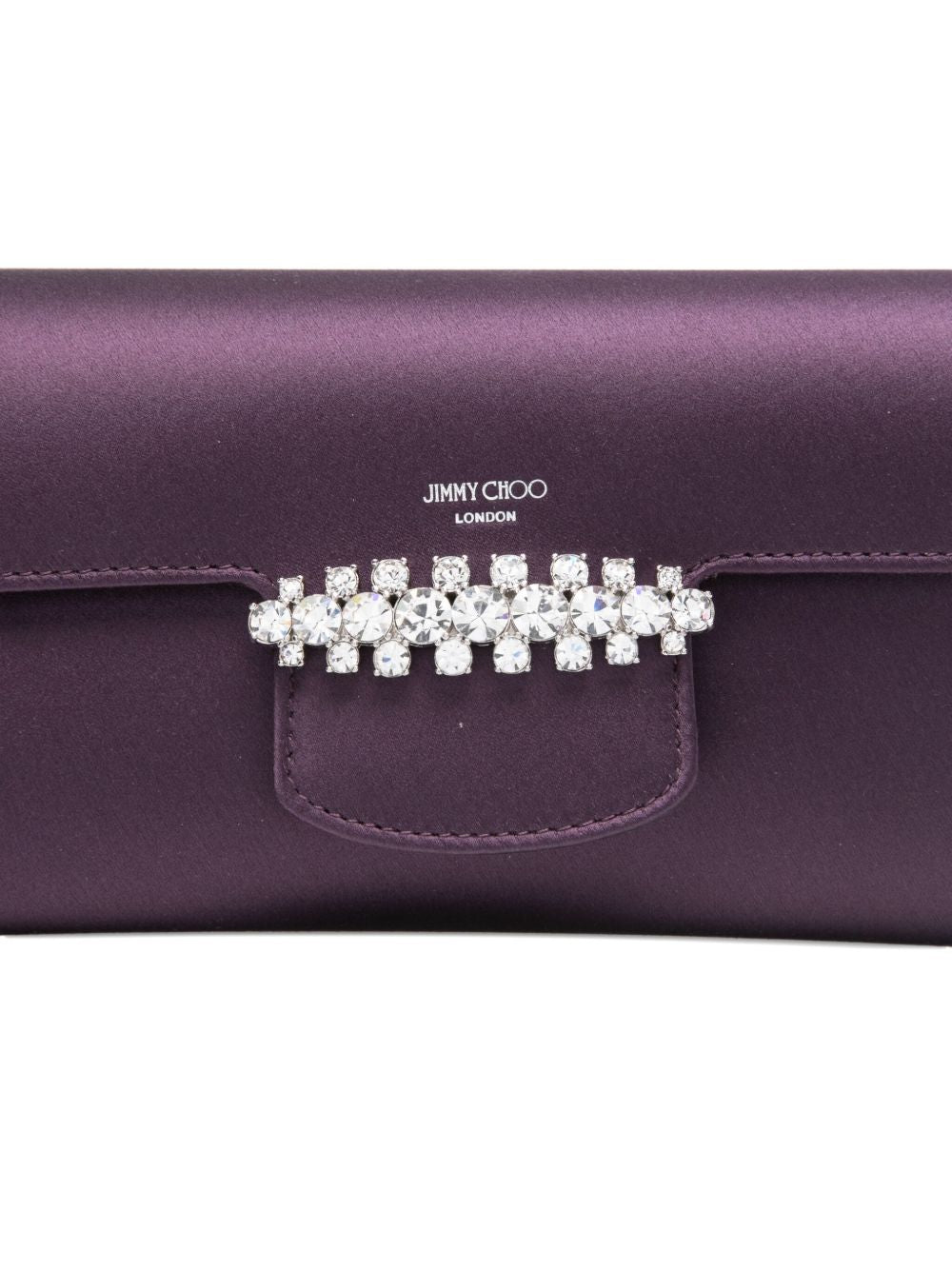 JIMMY CHOO Mini Satin Wallet on Chain