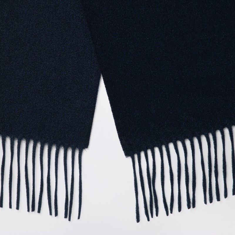 DESTIN Elegant Virgin Wool Scarf with Fringed Edges