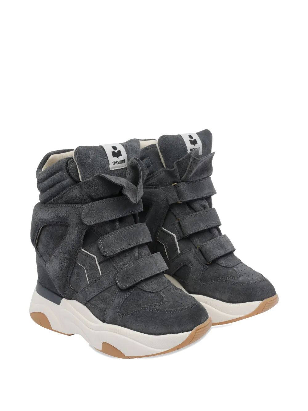 ISABEL MARANT Balskee High-Top Wedge Suede Sneakers - Women's