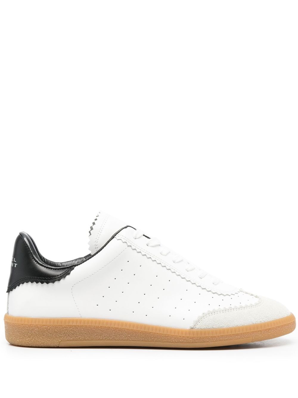 ISABEL MARANT Leather Sneakers with Branded Heel Counter