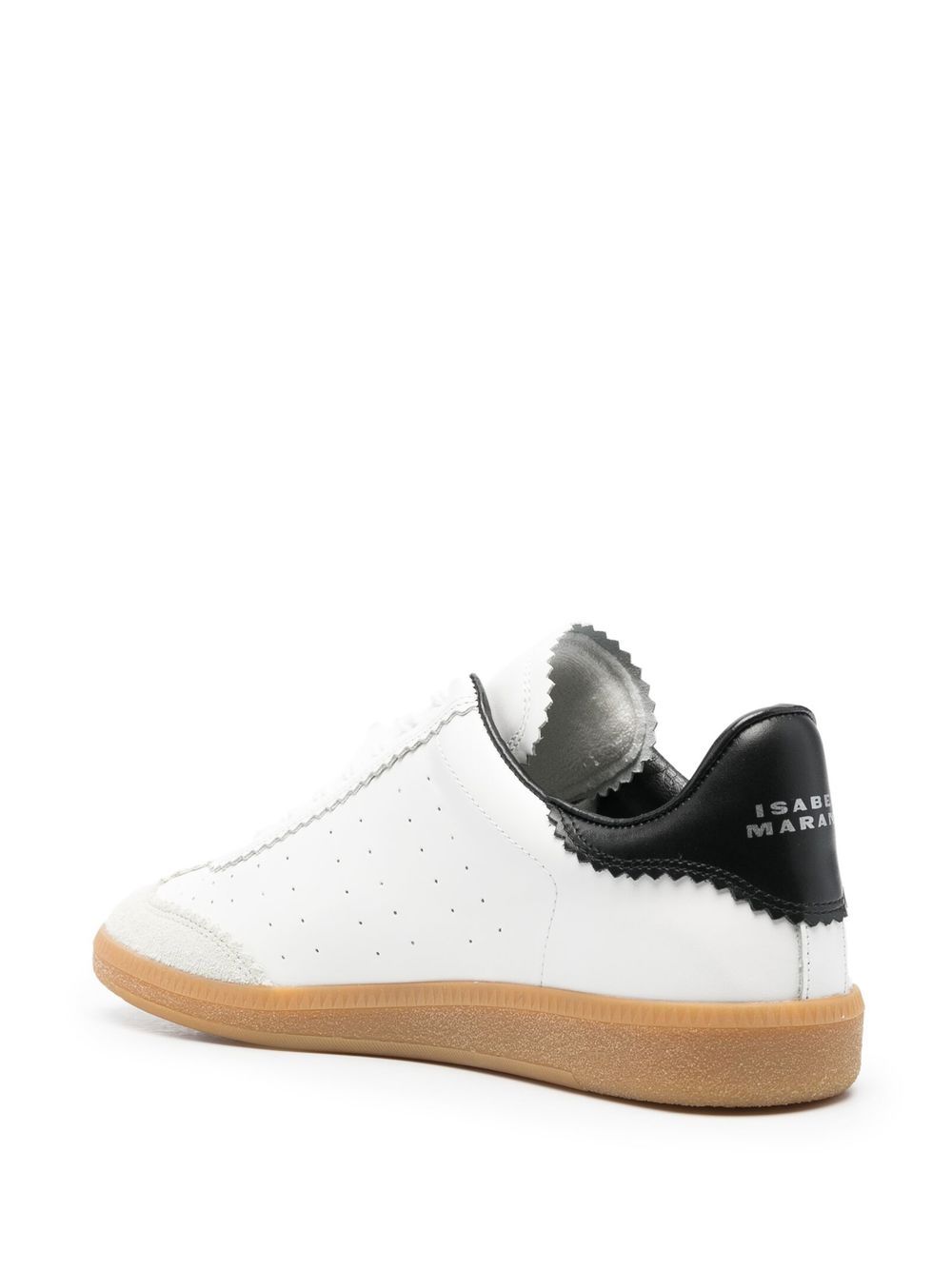 ISABEL MARANT Leather Sneakers with Branded Heel Counter